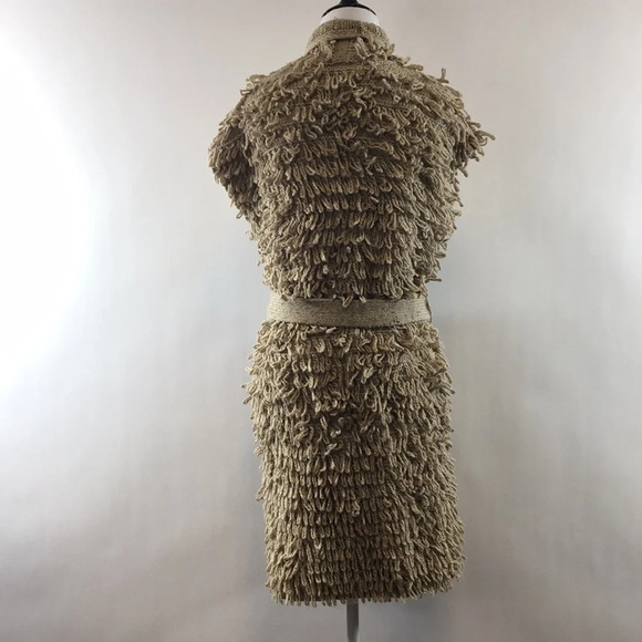 Good Hart Matilda Jane Parkway Vest Cardigan Sweater Womens Small Belted Shaggy - Picture 4 of 11